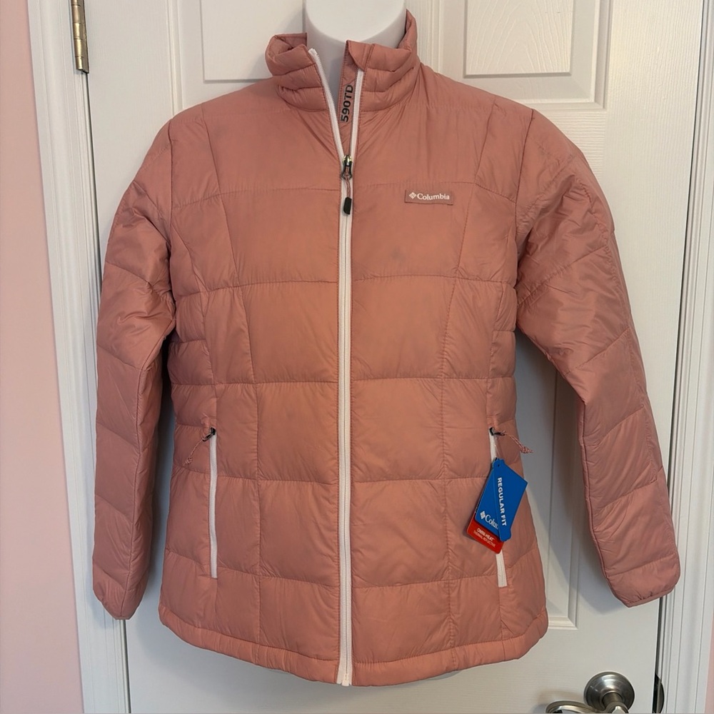 NWT Columbia Voodoo Falls 590 TurboDown II Jacket Womens Large Omni-Heat Pink